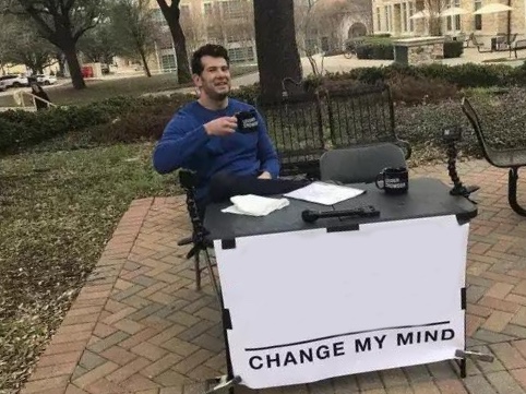 Change My Mind meme about WMP Eyewear
