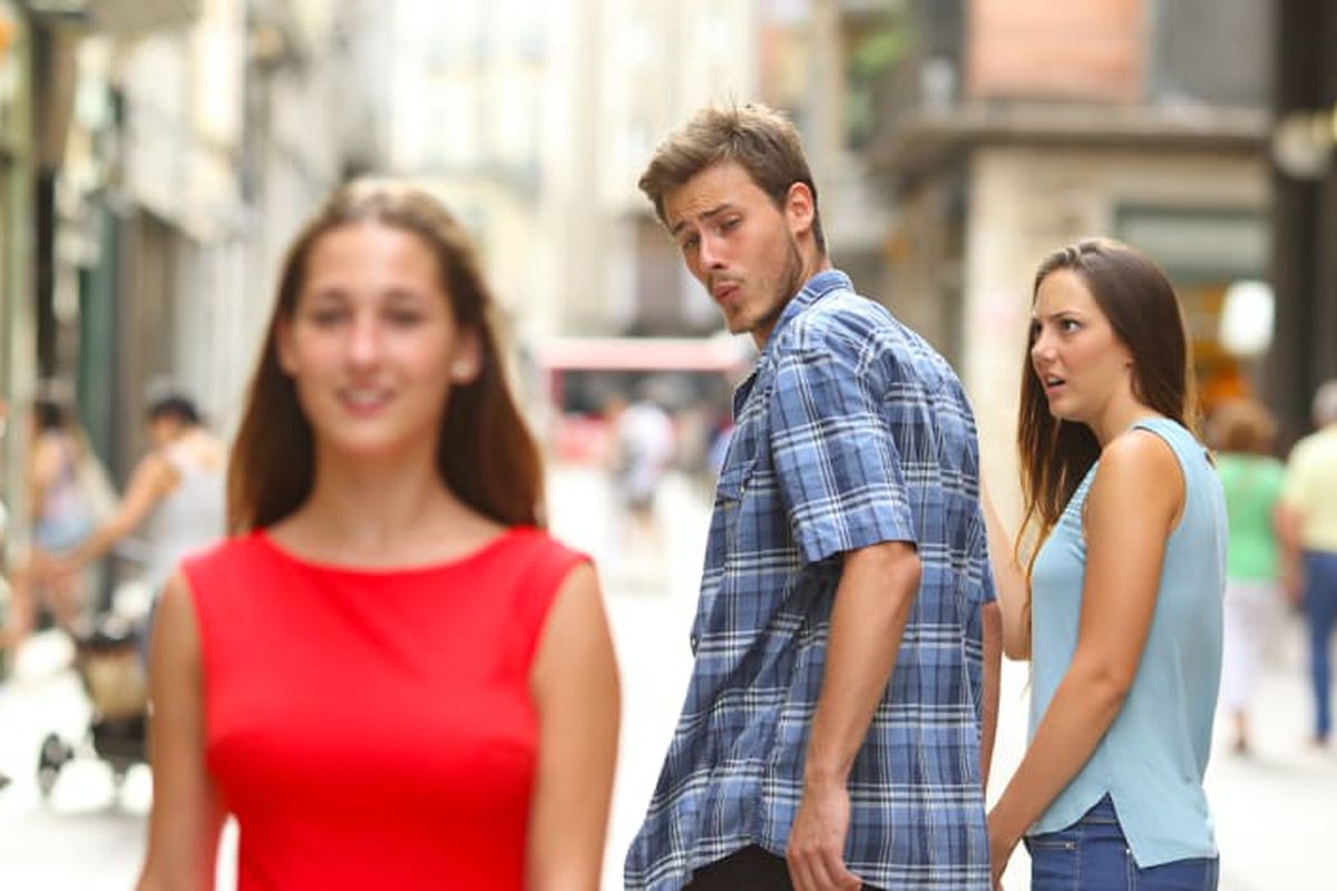 Distracted Boyfriend meme about WMP Eyewear