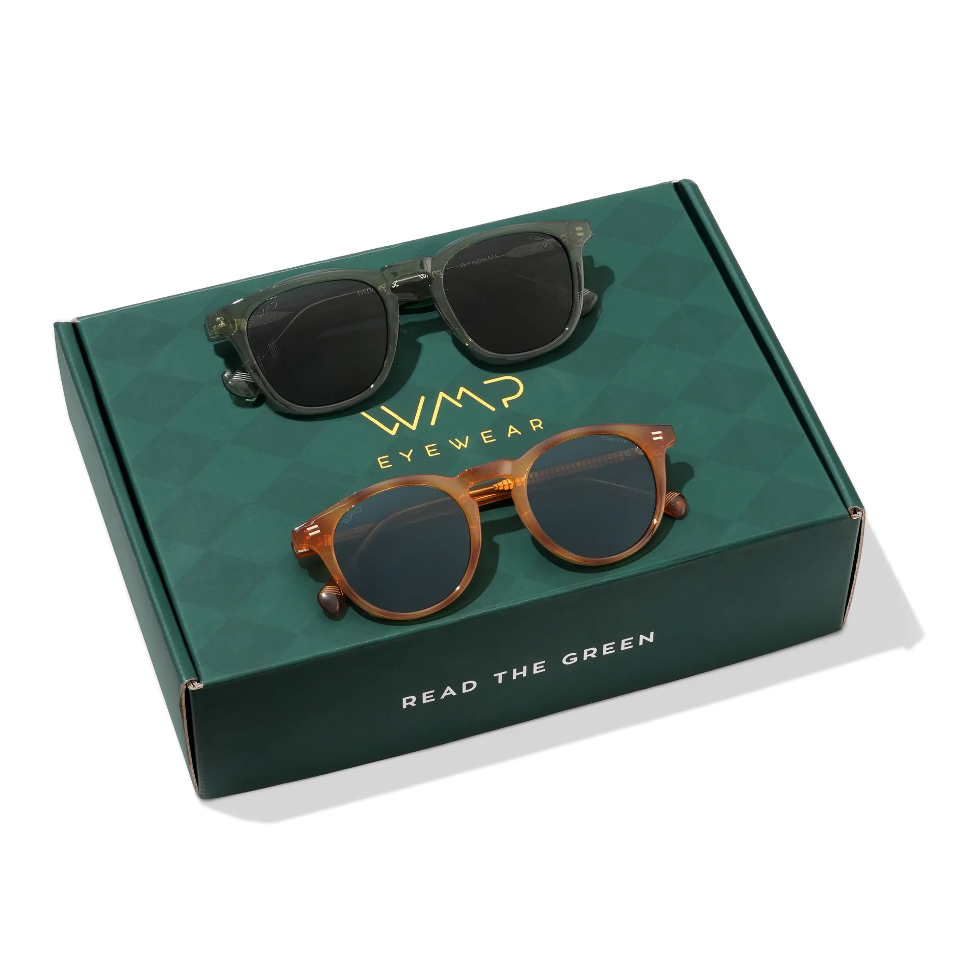 The Clubhouse Kit || Best Selling Golf Styles Caddie in Honey Tortoise and Wyndham in Green