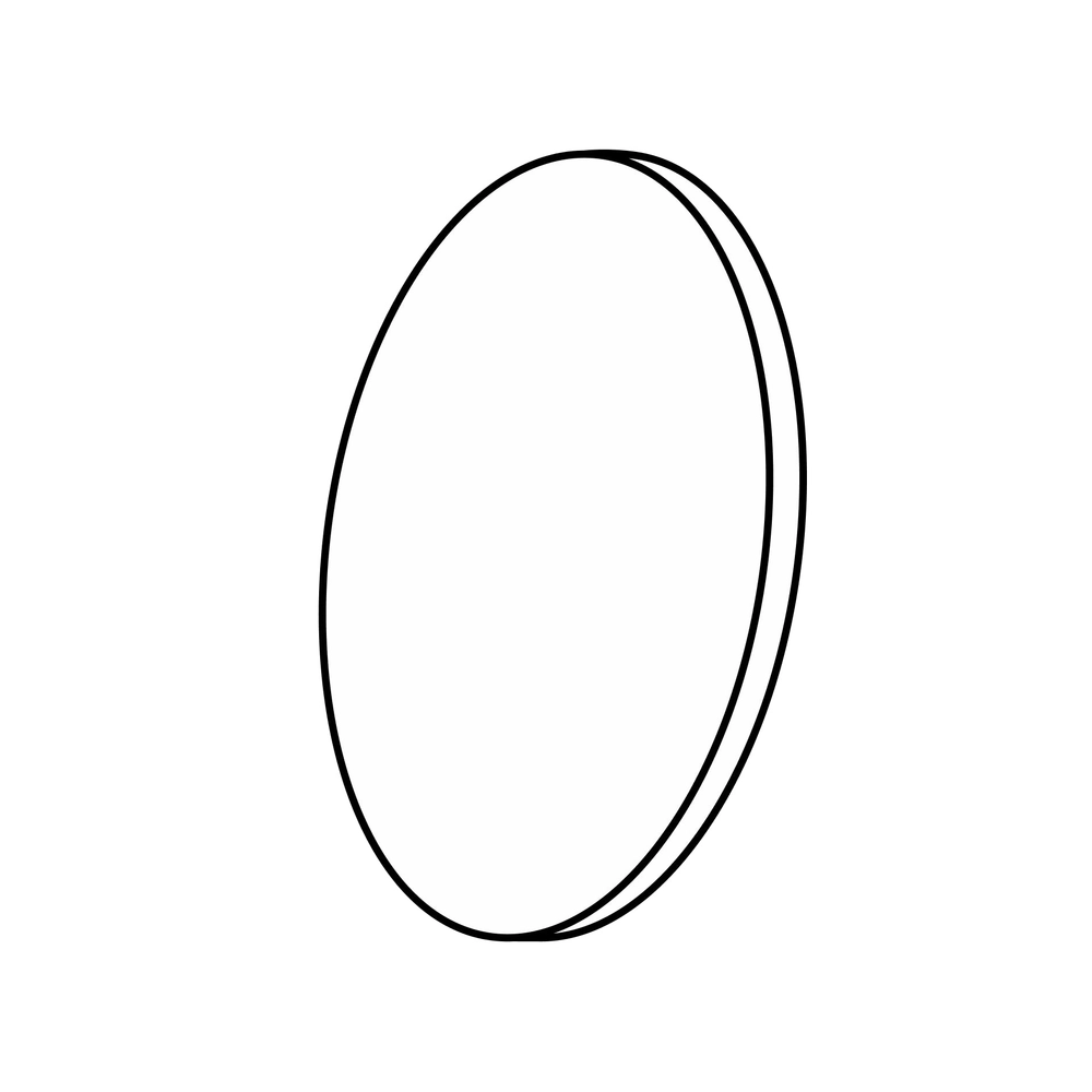 Line art icon of a standard lens
